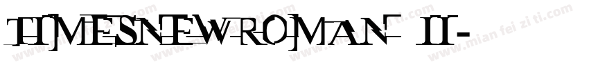 timesnewroman ii字体转换